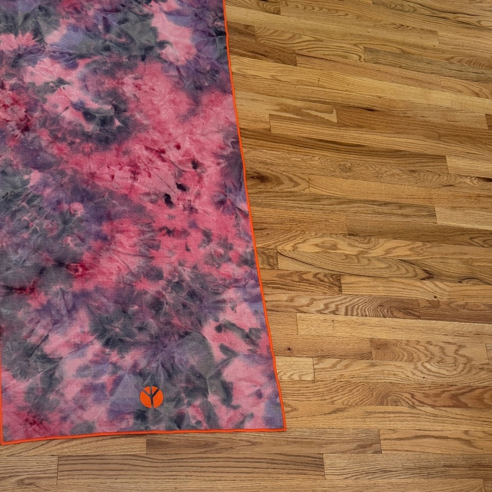 Pink and Gray Tie-Dye Yoga Mat